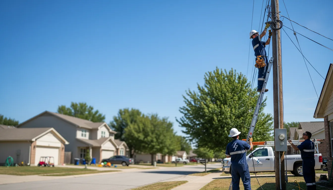 Residential electrician providing installation services in Quinton, AL